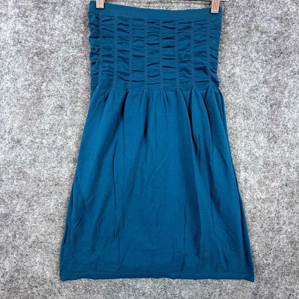 Zenana Outfitters Tube Dress Womens One Size Teal Nylon Stretch Ruched Strapless